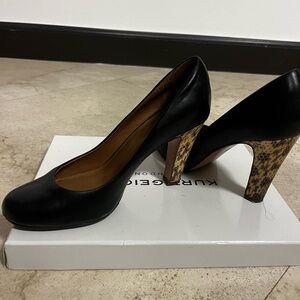 Tahari Black and Patterned Heels